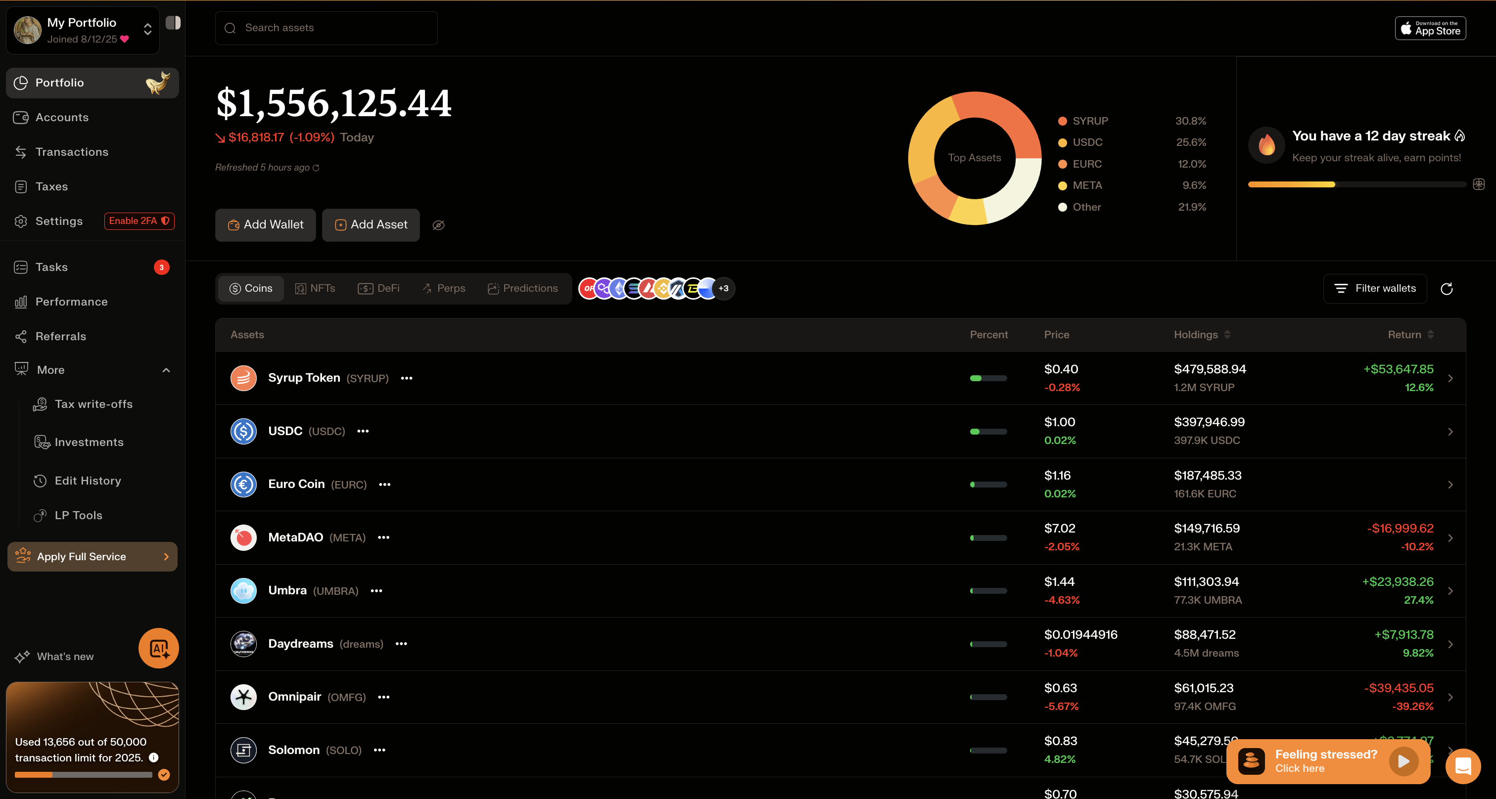 Awaken Tax Platform Interface
